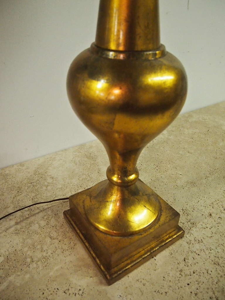 Mid-Century Modern Gilt Table Lamp, may have been done by James Mont 1940's American