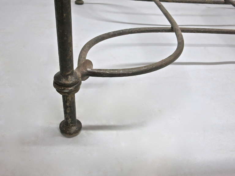 Metal Square Center Table Indoor or Outdoor France Circa 1940