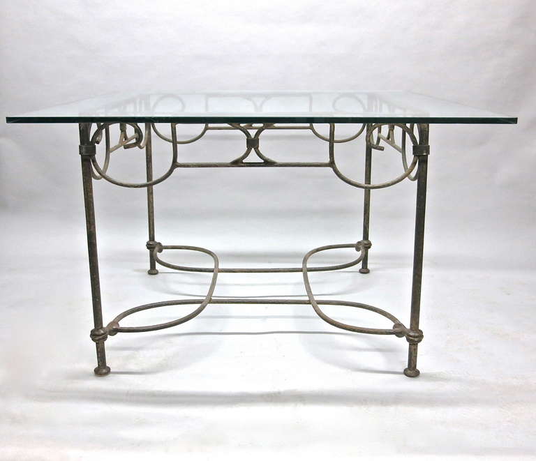 French Square Center Table Indoor or Outdoor France Circa 1940