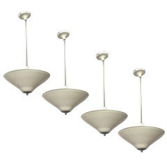 Four Deco Ceiling Lights Early 20th Century Made in USA