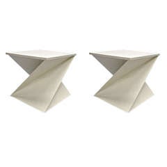 Pair of Side Tables "Zig Zag" Designed, USA, 1970s