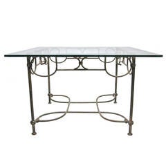 Square Center Table Indoor or Outdoor France Circa 1940