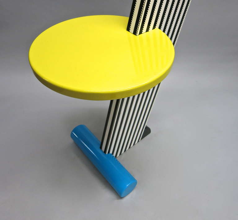 Italian Flamingo Side Table by Michael De lucchi for Memphis in 1984, Milano Italy