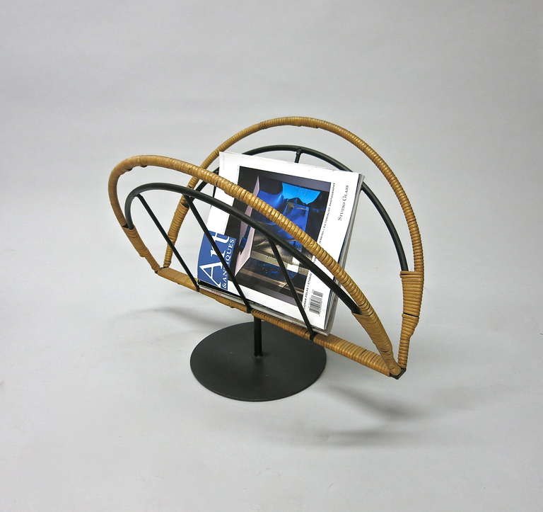 Magazine Stand With Bamboo Detail, Circa 1950 For Sale 1