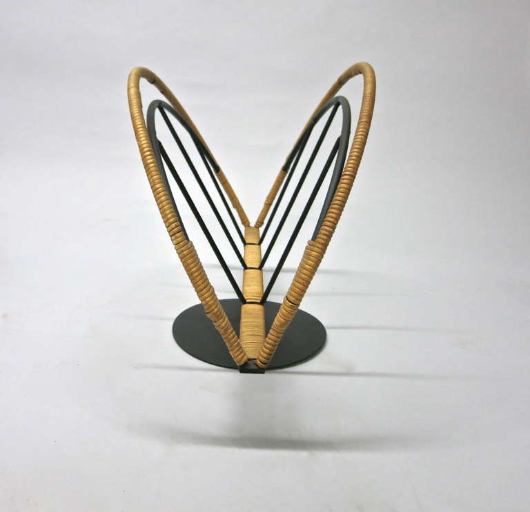 American Magazine Stand With Bamboo Detail, Circa 1950 For Sale
