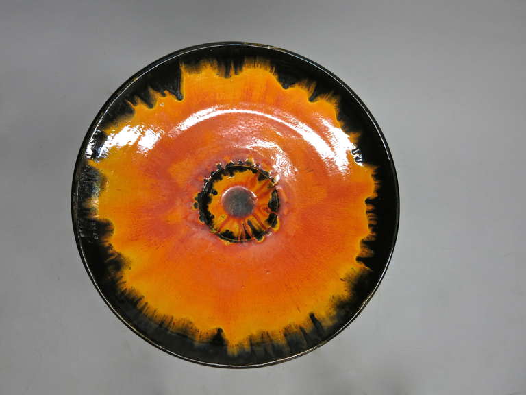 French Ceramic Bowl Signed and Dated, 