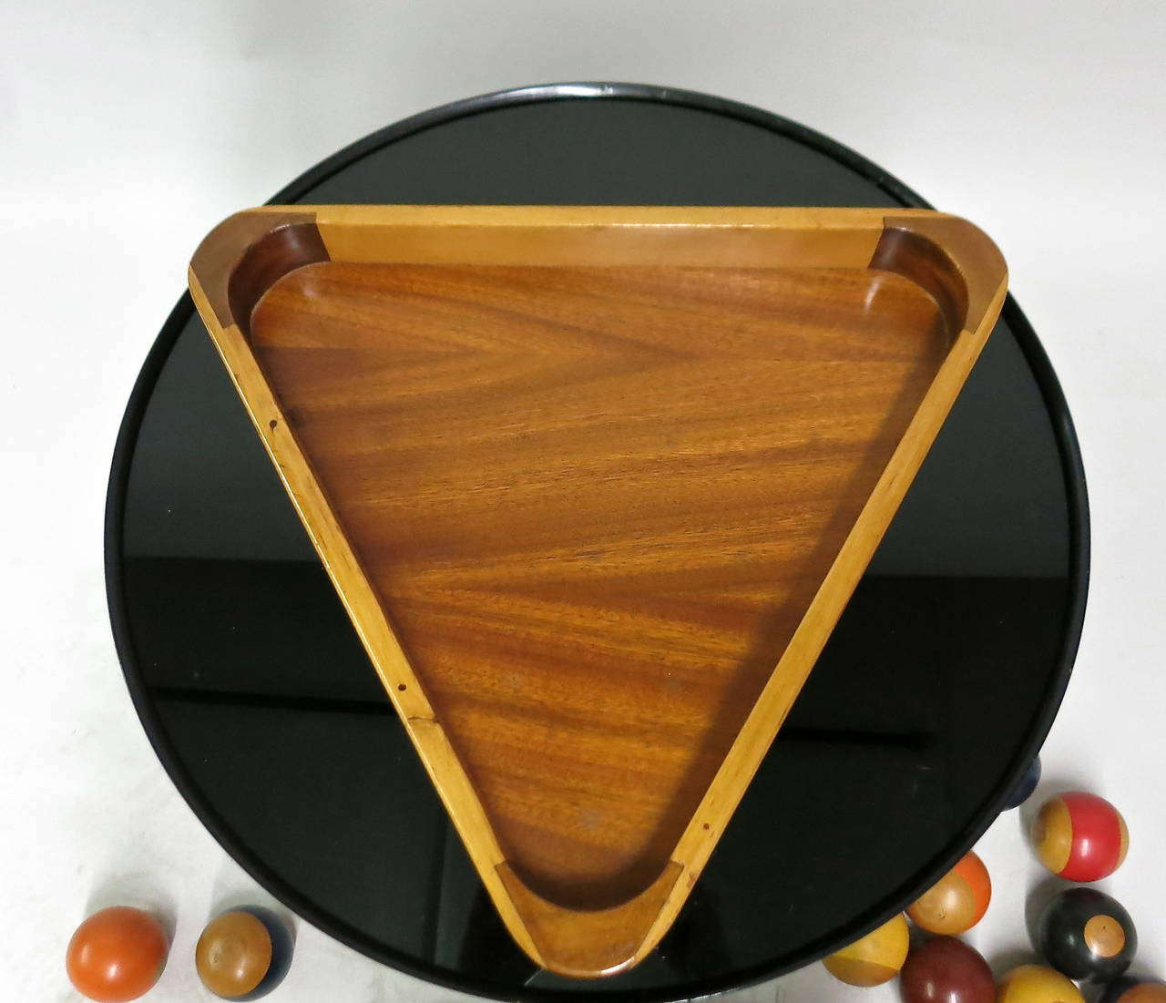 Set of Wooden Billiard Balls, USA Circa 1945 For Sale at 1stDibs