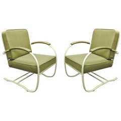 Pair of Outdoor Chairs by Gilbert Rhode for Lloyds C. 1935 American