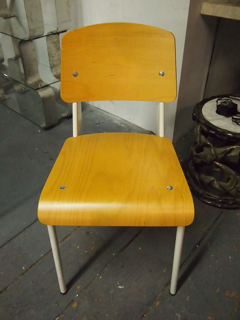 Six Prouve Standard Chair 2002 Vitra edition Switzerland In Excellent Condition In Jersey City, NJ