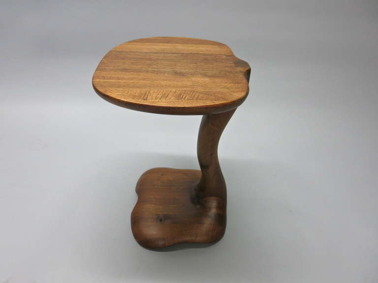 Wood Side Table in the Style of Wendell Castle circa 1960 Made in USA