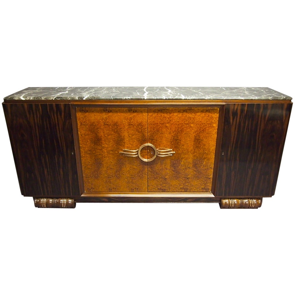 Cabinet Attributed to Majorelle Circa 1930 France For Sale