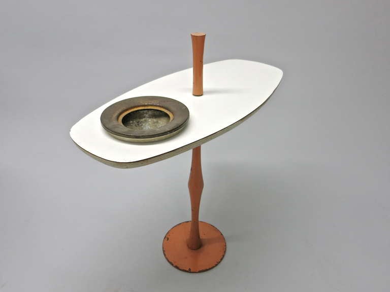 Mid-Century Modern Smoking Stand or Side Table by Estelle Laverne, American, circa 1950