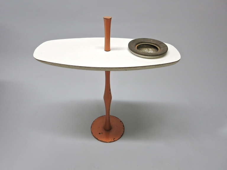 Smoking Stand or Side Table by Estelle Laverne, American, circa 1950 In Good Condition In Jersey City, NJ