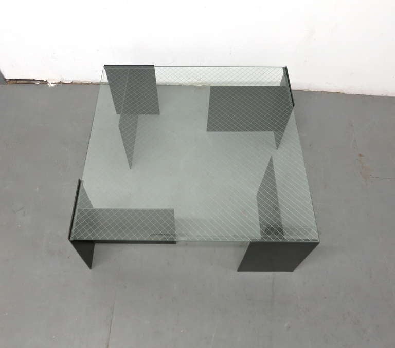 American Coffee Table by Richard Troy for Art & Industry Soho NYC, 1980 For Sale