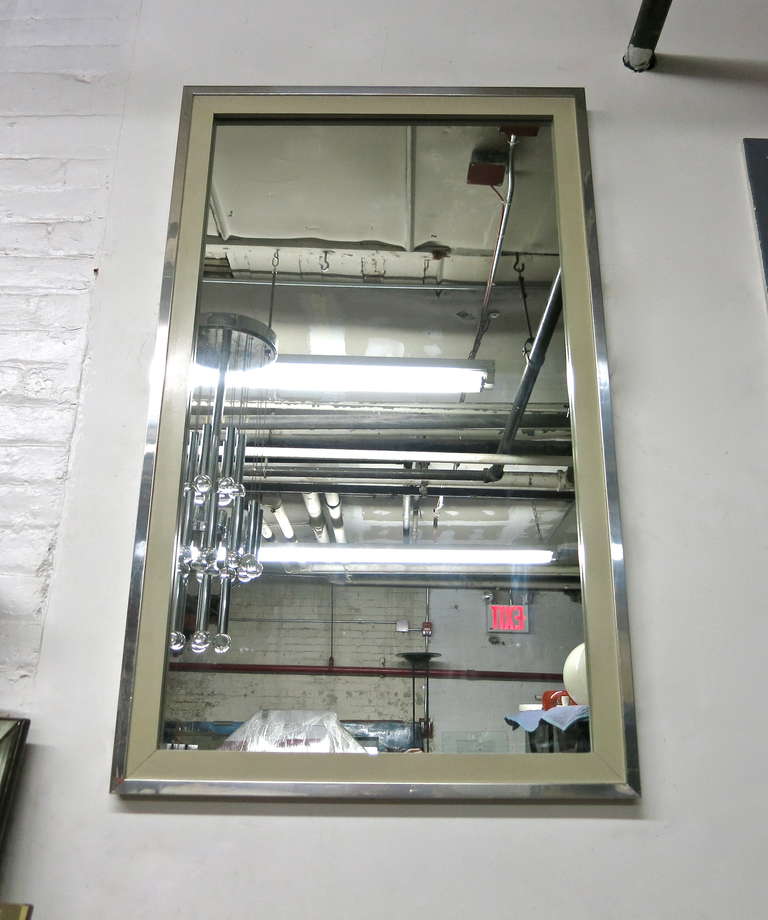 Modern Pair of Wall Mirrors Labeled 