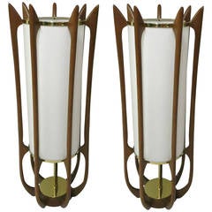 Pair of Tall Table Lamps by Adrian Pearsall for Craft Associates USA, circa 1950