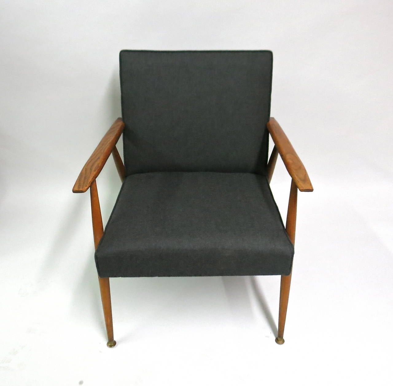 Mid-20th Century Pair of Lounge Chairs, circa 1950s, Made in Italy