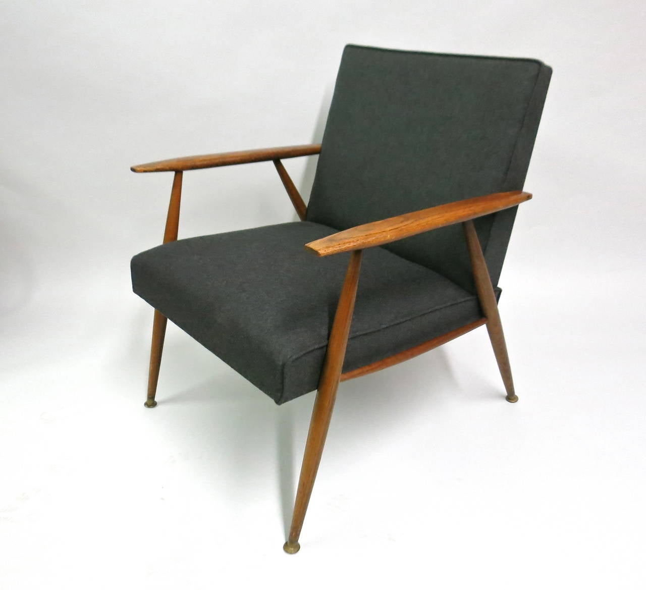 Pair of Lounge Chairs, circa 1950s, Made in Italy 1