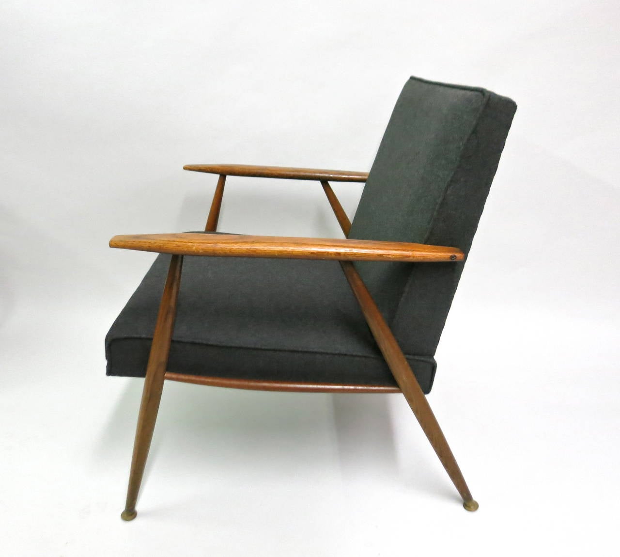 Pair of Lounge Chairs, circa 1950s, Made in Italy 2