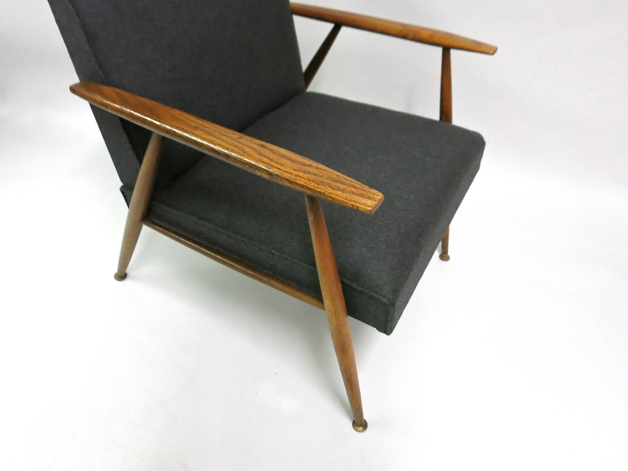 Mid-Century Modern Pair of Lounge Chairs, circa 1950s, Made in Italy