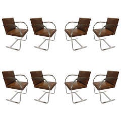 8 Brno Chairs, Mies van der Rohe 1930 Design, Made in 1958 from Seagrams Sale
