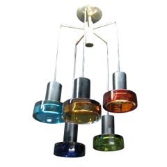 Glass Ceiling Fixture by Flavio Poli for Seguso, Italy Circa 1950