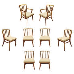8 Dining Chairs All With an Early John Widdicomb Label Circa 1940 USA