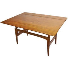 Teak Table Adjustable Height by Kai Kristiansen for Trioh Made in Denmark 1962