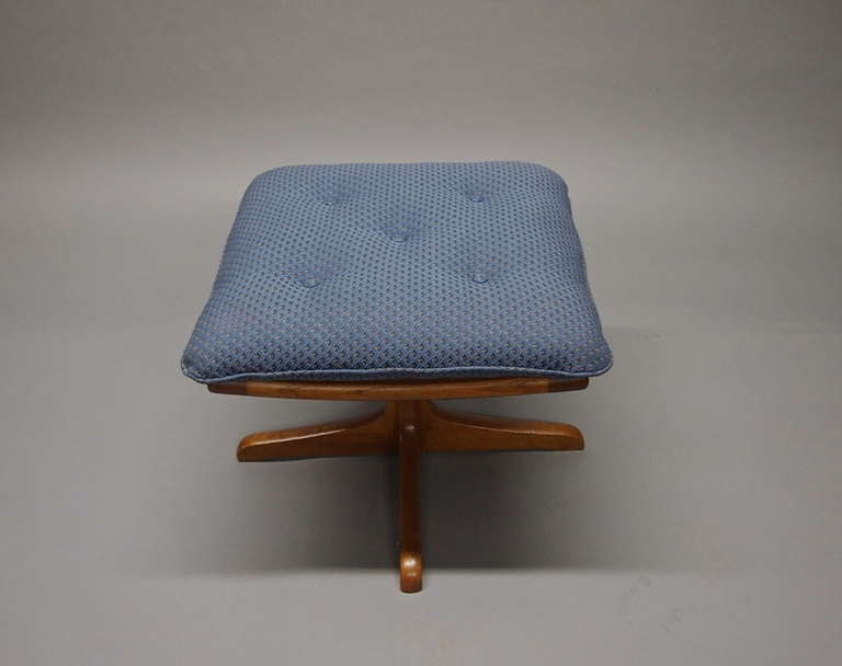 Swivel Chair and Ottoman by Vatne Mobler Norway 1960's 1