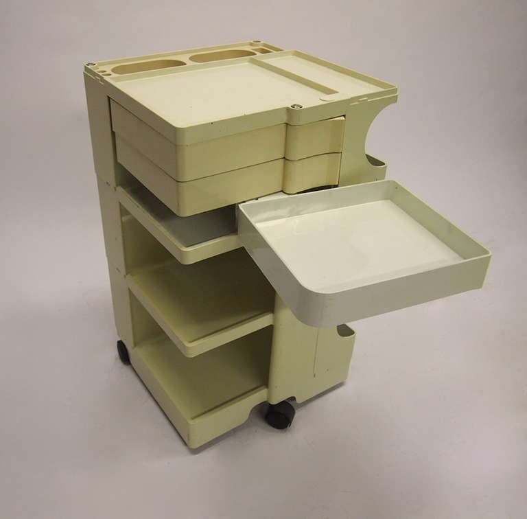 Mid-20th Century Pair of Vintage Boby Storage Trolleys by Jo Colombo Designed 1968 Italy