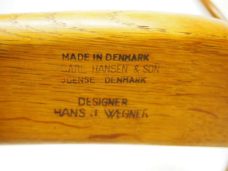CH-22 Chair by Hans Wegner signed Carl Hansen & Sons Made in Denmark 1954 2