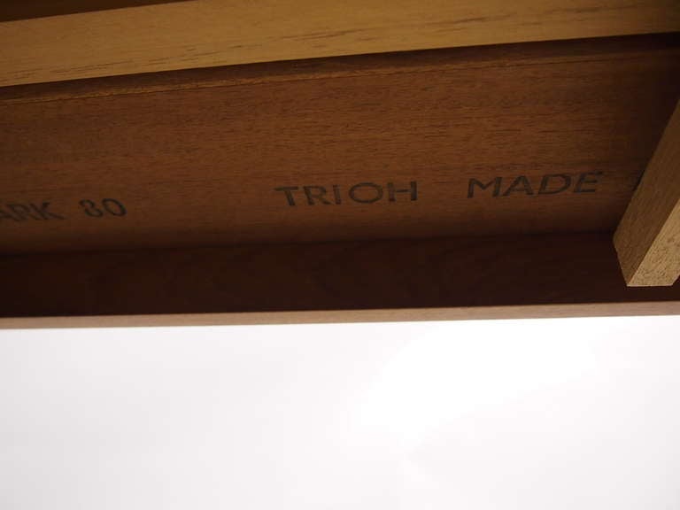 Mid-20th Century Teak Table Adjustable Height by Kai Kristiansen for Trioh Made in Denmark 1962