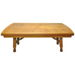 Extending Oak Dining Table by Guillerme et Chambron, France 9