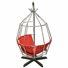 "Parrot" Swing Chair Designed by Ib Arberg for Rocksjoverken, Sweden, circa 1970