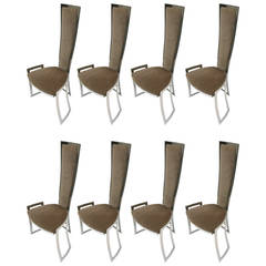 Set of Eight Dining Chairs B&B Italia circa 1980 Made in Italy 12