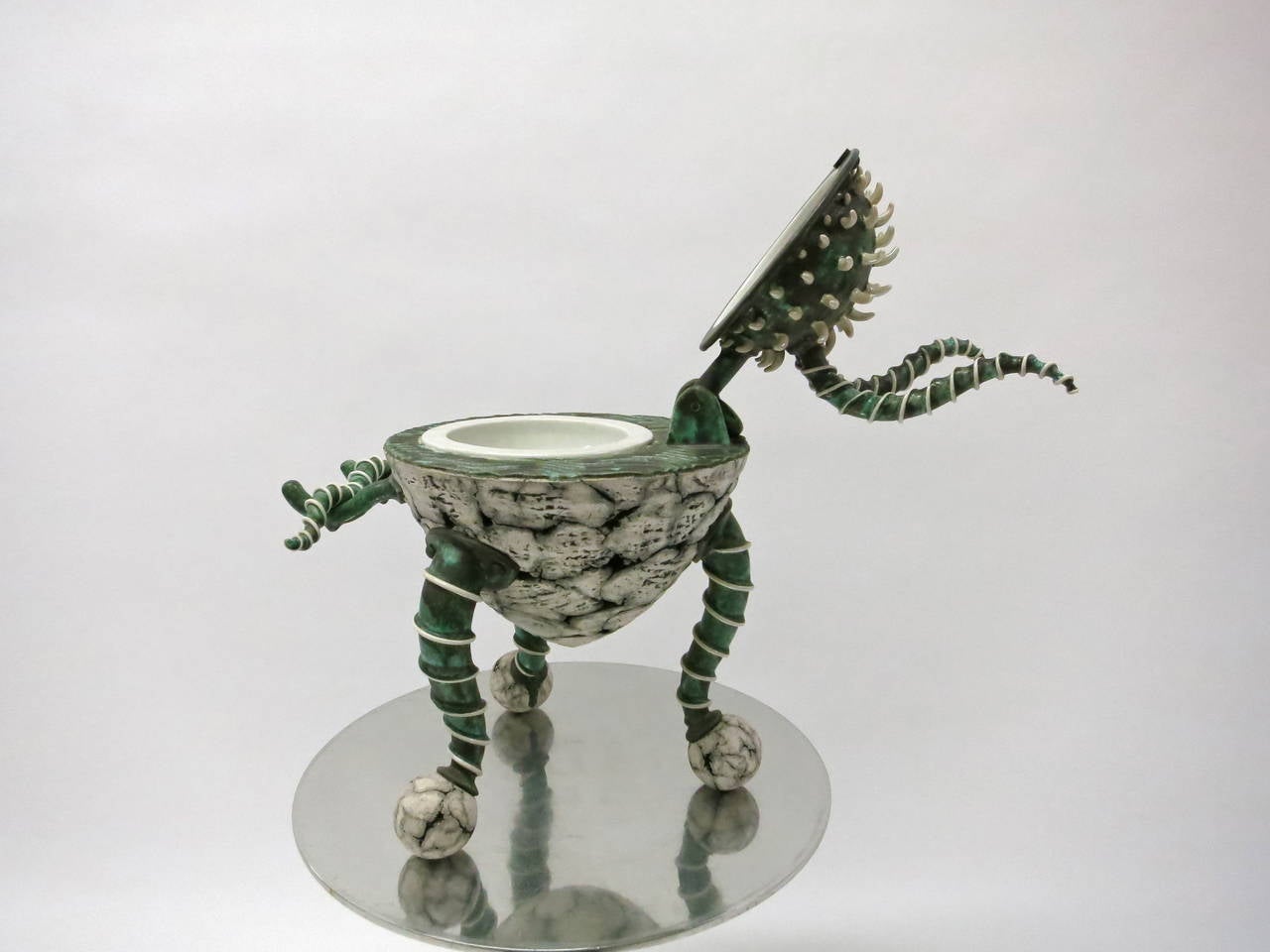 Keramik Servierschale oder Bonbonschale von Eric Van Eimeren USA 1990er Jahre (Ende des 20. Jahrhunderts) im Angebot
