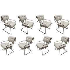 8 Tucroma Chairs by Guido Faleschini All Labeled Pace Collection Italy C. 1970