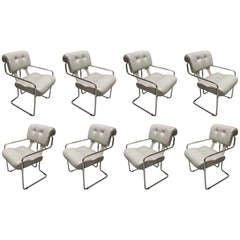 8 Tucroma Chairs by Guido Faleschini All Labeled Pace Collection Italy C. 1970