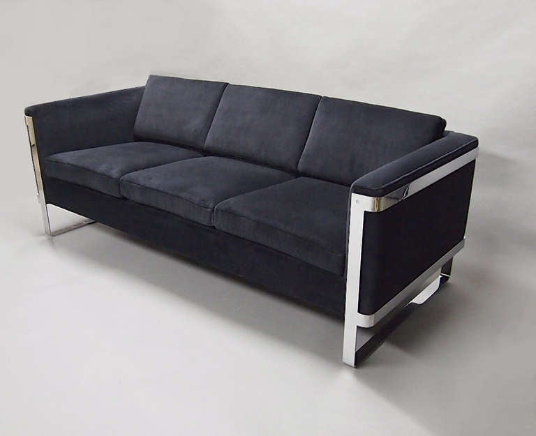 Mid-Century Modern Pair Of Vintage Sofas From Pace Collection Circa 1970 American