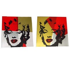 Pair of Serigraph Reproductions of an Andy Warhol Design USA 1984