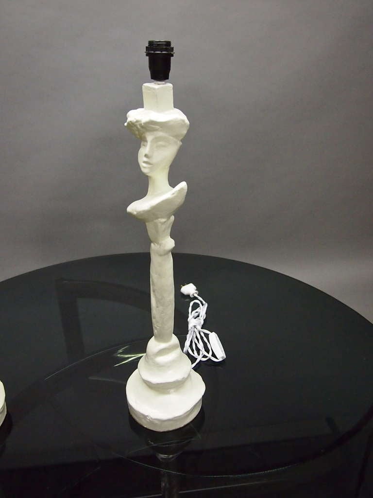 Art Deco Pair of Lamps Attributted to Sirmos, Giacometti & Jean michel Frank c1990 USA
