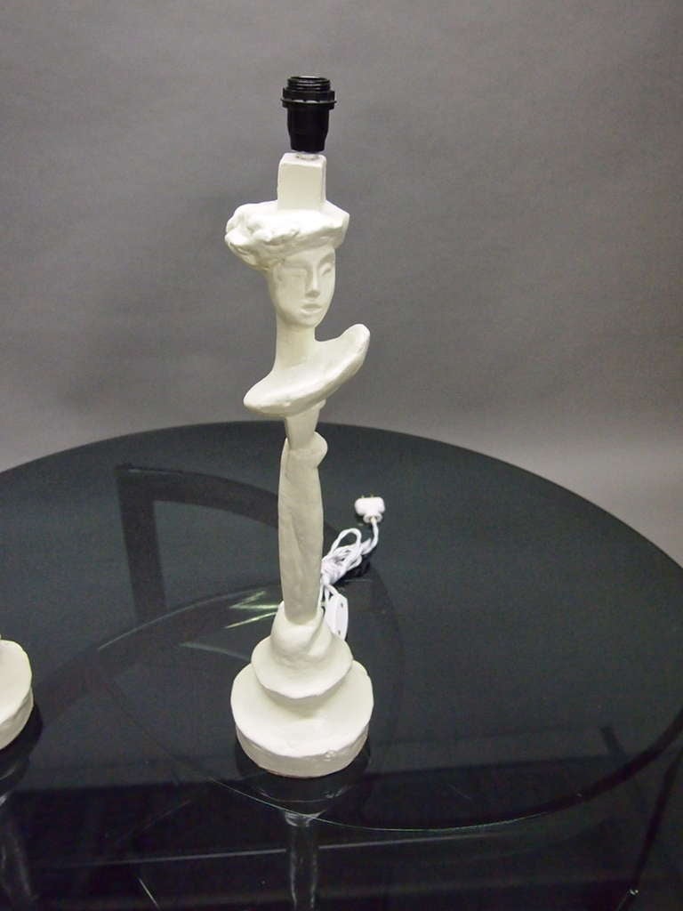 American Pair of Lamps Attributted to Sirmos, Giacometti & Jean michel Frank c1990 USA