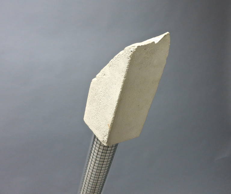 French Sculptural Floor Lamp, Signed Renaud Marchand, Paris France