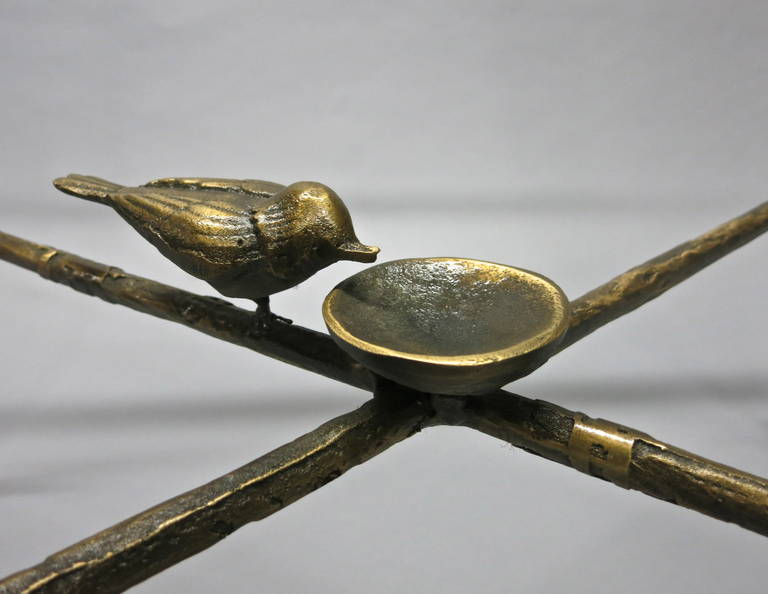 Solid Cast Bronze Table in the Style of Giacometti, circa 1980 Made in USA In Excellent Condition In Jersey City, NJ