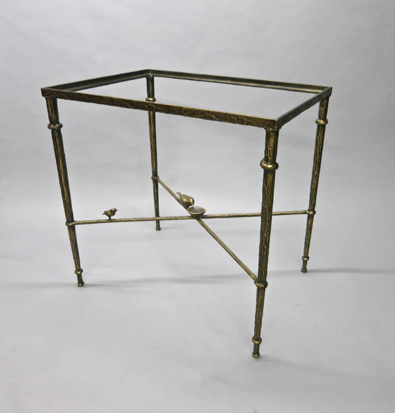 Solid Cast Bronze Table in the Style of Giacometti, circa 1980 Made in USA 2