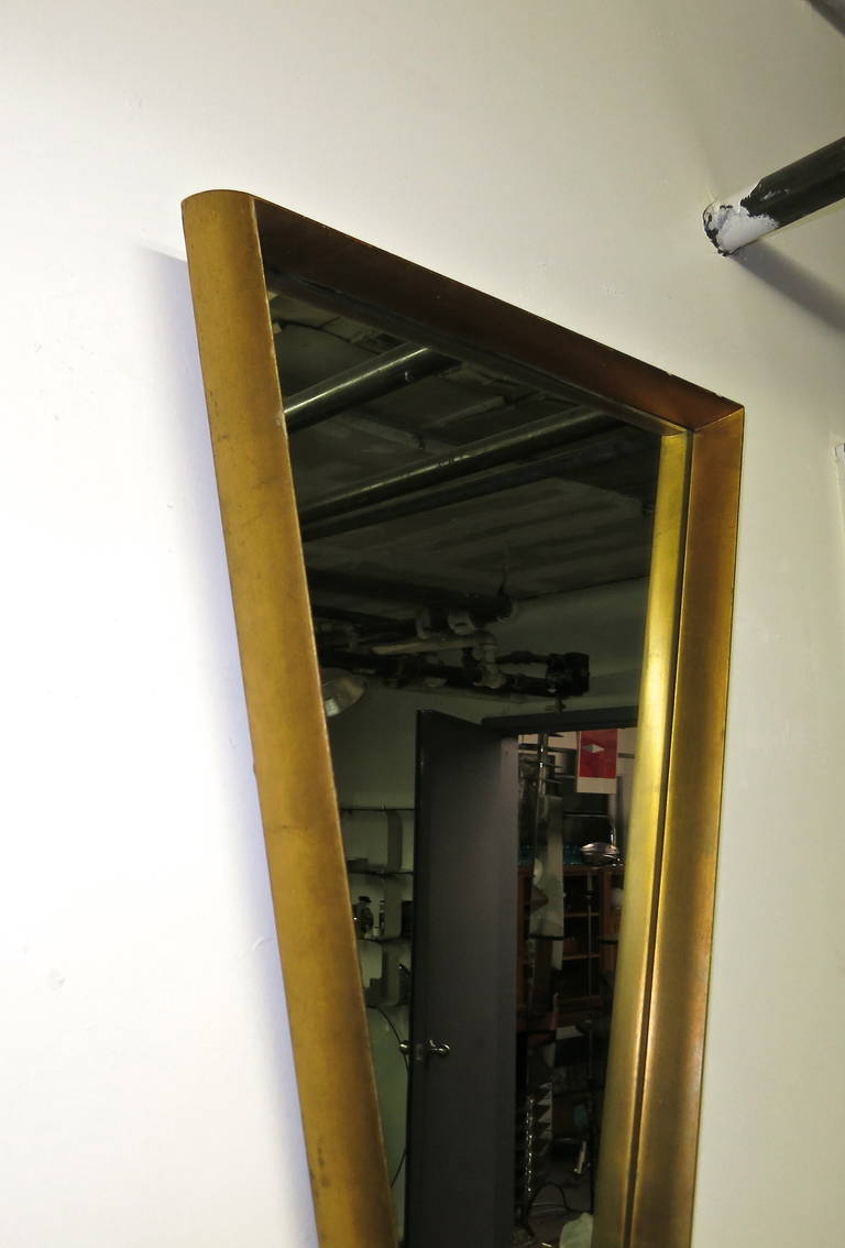 Canadian Triangular Mirror by LaBarge Circa 1945 Made in Canada