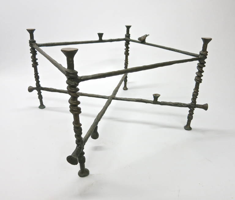 Sculptural Bronze Coffee Table by Ilana Goor Made in USA Circa 1985 In Good Condition In Jersey City, NJ