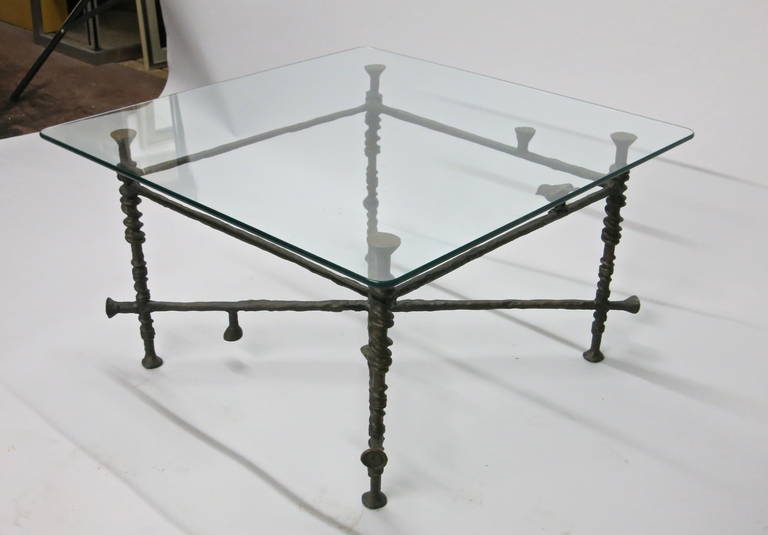 Sculptural Bronze Coffee Table by Ilana Goor Made in USA Circa 1985 2