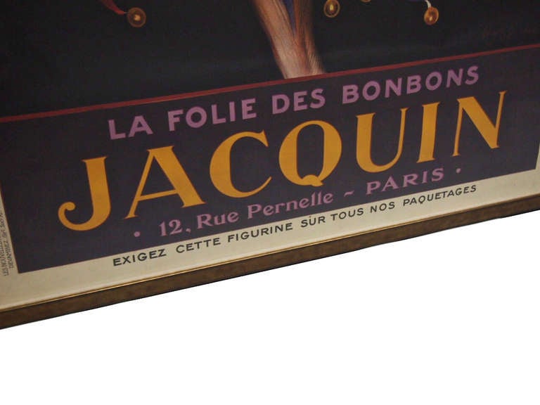 Les Bonbons Jacquin Poster by Leonette Cappiello for Davembez 1926 Paris 1