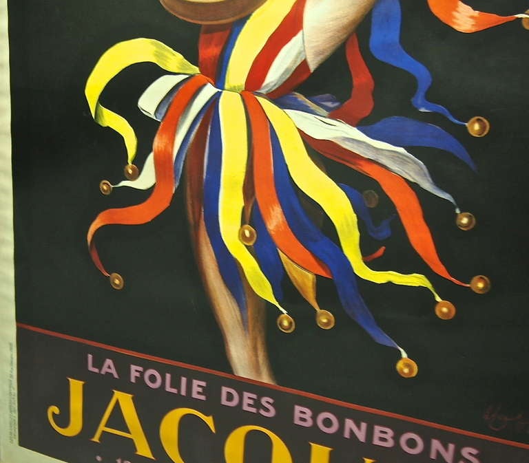 Les Bonbons Jacquin Poster by Leonette Cappiello for Davembez 1926 Paris In Excellent Condition In Jersey City, NJ